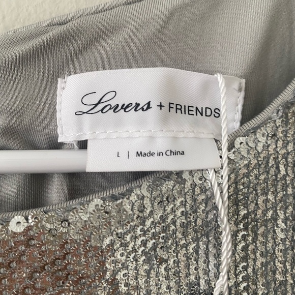 NWT Lovers and Friends Revolve Leslie Sequin Mini Dress Size Large - Picture 5 of 8